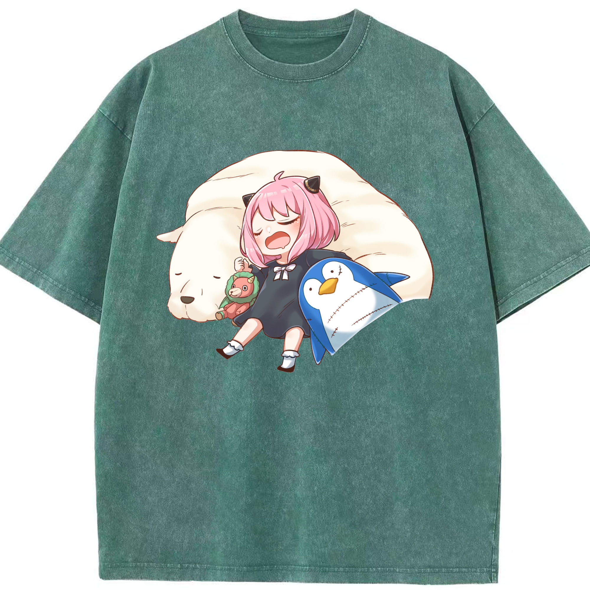 （画像用） SPY×FAMILY间谍家家酒 綿100% ヴィンテージ風 半袖Tシャツ（フロントプリント）